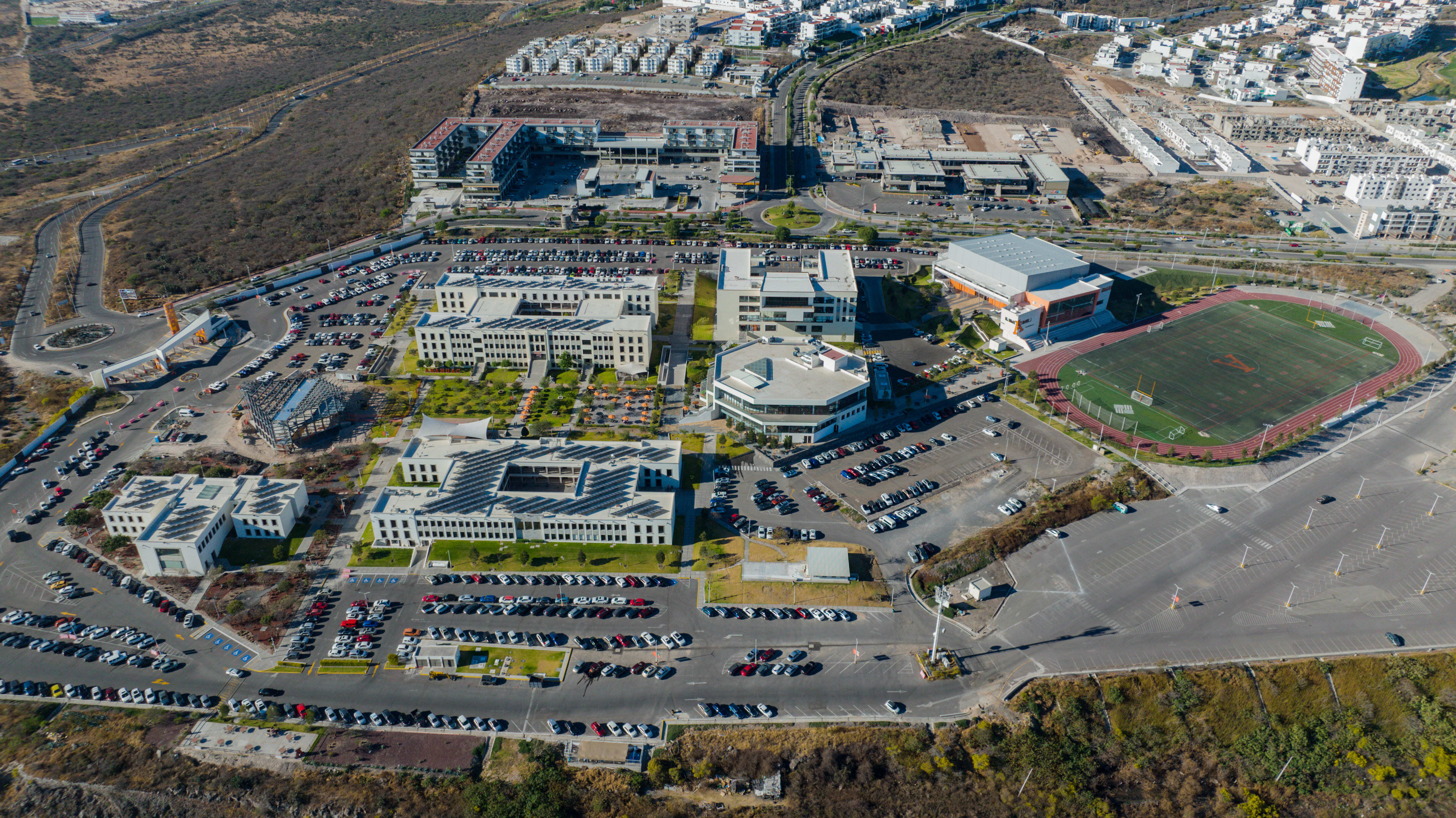 Vista aérea de la Universidad Anáhuac Querétaro.