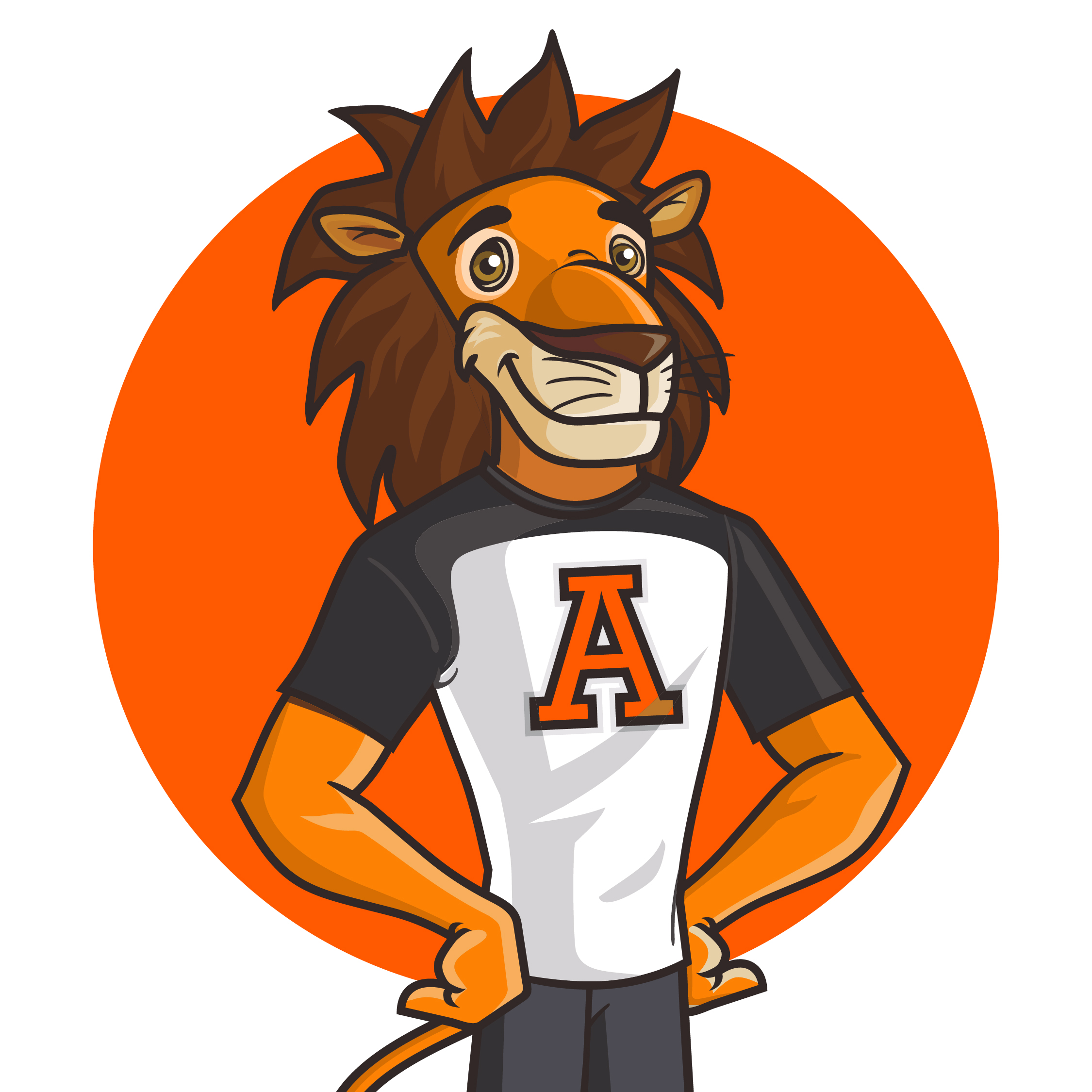 Leo, la mascota de Universidad Anáhuac.